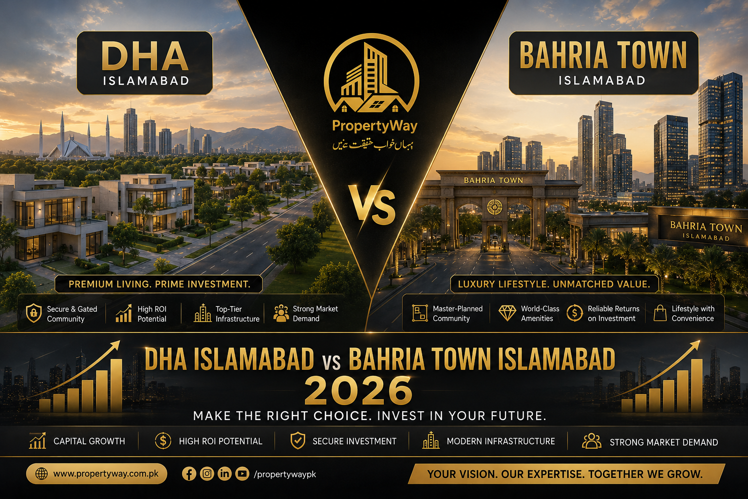 DHA Islamabad vs Bahria Town: Which Is the Better Investment in 2026?